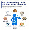 Portable Outdoor Water Filter Straw Kit with Collapsible Water Bag