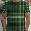 Men’s Geometric Striped & Plaid Short Sleeve T-Shirt with Size Guide