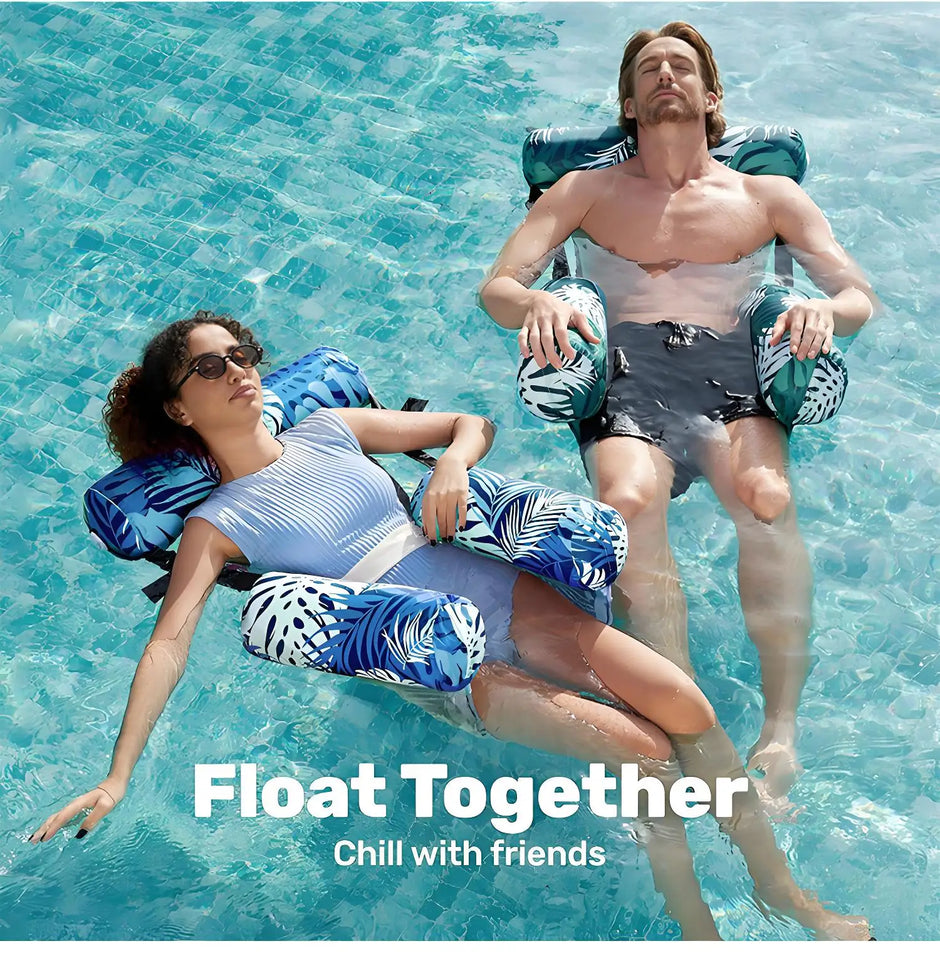 Adult Inflatable Lounger Portable Pool Float Chair Recliner for Relaxation at Swimming Pool, Lake & Beach