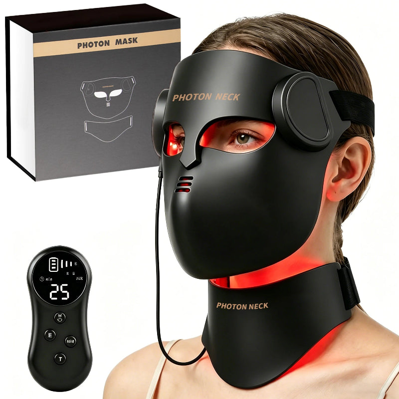 Portable Silicone LED Face Mask – 8 Color LED Red Light & Near Infrared Therapy Facial Mask for Home Skincare
