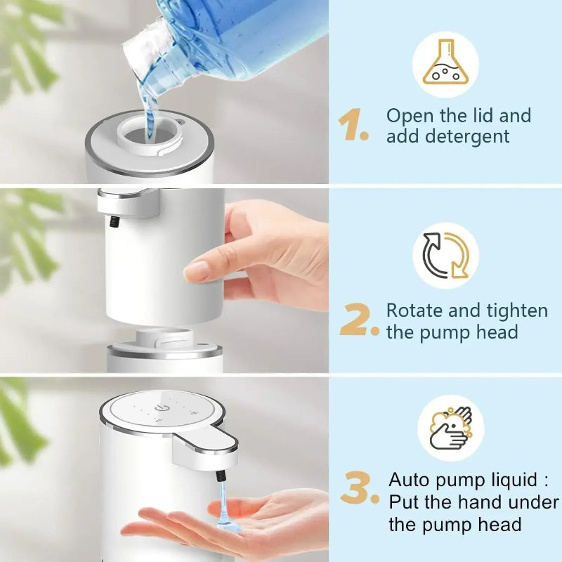 Automatic Touchless Soap Dispenser – USB Rechargeable Electric Liquid & Foam Pump with Infrared Sensor