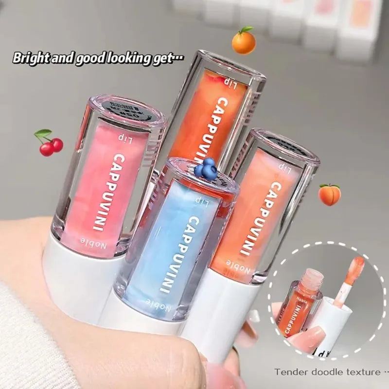 Temperature Changing Lip Gloss – Crystal Mirror Lip Glaze Plumper with Moisturizing Lip Oil Finish