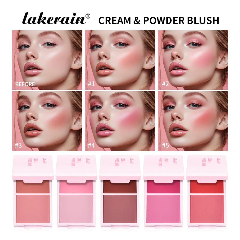 Lakerain Cream & Powder Blush Set