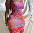 Colorful Bandana Print Bodycon Dress
