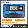 MPPT Solar Charge Controller 30A 40A 50A 60A 100A 12V/24V Battery Charger with LCD Display & USB Output