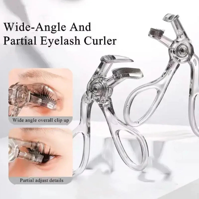 Dual-Type Eyelash Curler with Comb – Wide & Partial Clip Options for Natural Curl