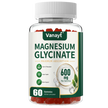 Magnesium Glycinate 600mg Per Serving with Black Pepper, Vitamin D3 & B6 – Muscle, Joint, Nerve & Nighttime Relaxation Support