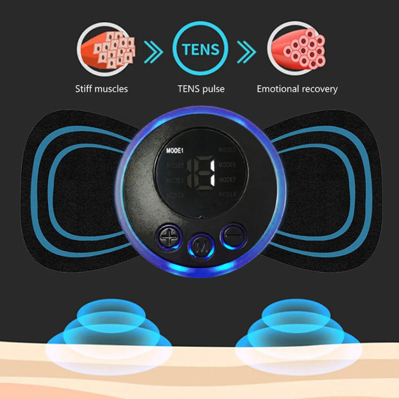 Digital Muscle Stimulator Pad Device with LED Display Controller