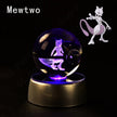 3D Pokémon Crystal Ball 5cm with Multicolor LED Base
