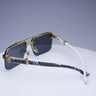 Luxury Square Sunglasses Set with Gold Frames