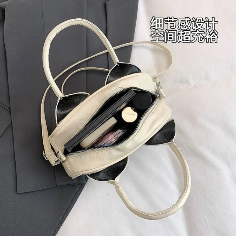 Women’s Transparent Display Window Crossbody Handbag with Top Handles