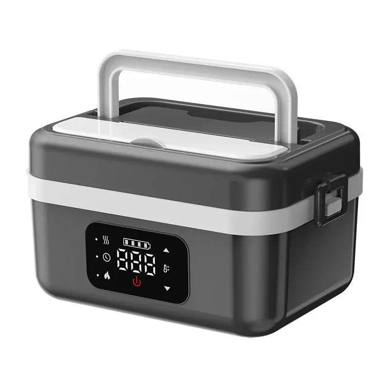 Wireless Electric Insulated Lunch Box 8000mAh Battery 60W Heating Food Warmer with 1L Stainless Steel Container