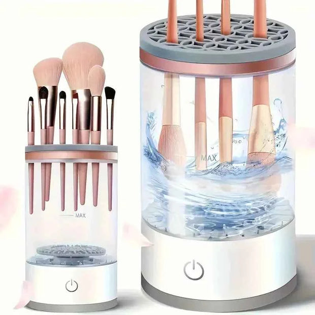 USB Powered Makeup Brush Cleaner & Dryer – Battery-Free Plug & Play Cosmetic Brush Cleaning Tool