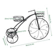 Decorative Bicycle-Shaped Metal Plant Stand with Multiple Pot Holders