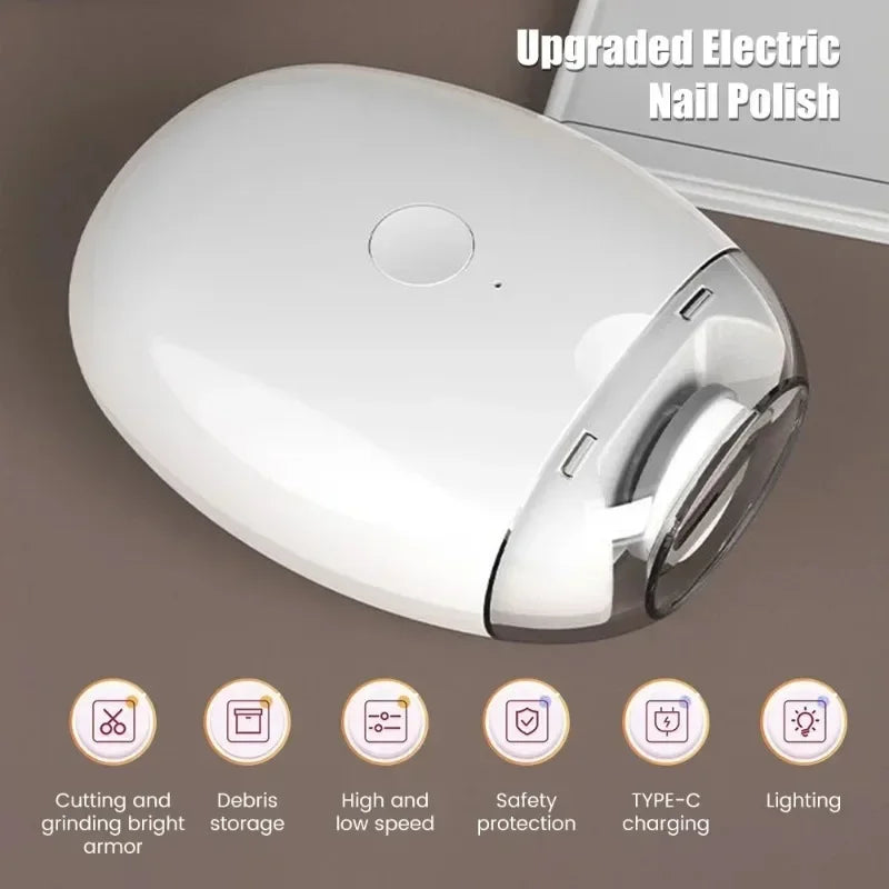 Electric Nail Cutter – White Nail Trimming Device