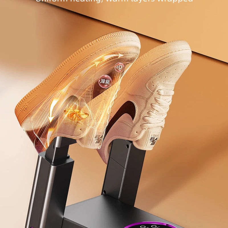 Foldable Electric Shoe Dryer Machine 220V, Intelligent Fast Heating Footwear Dryer with UV Sterilization & Deodorization