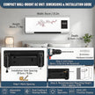 1800W Wall-Mounted Heating & Cooling Fan with Remote Control, LED Display & Touch Controls
