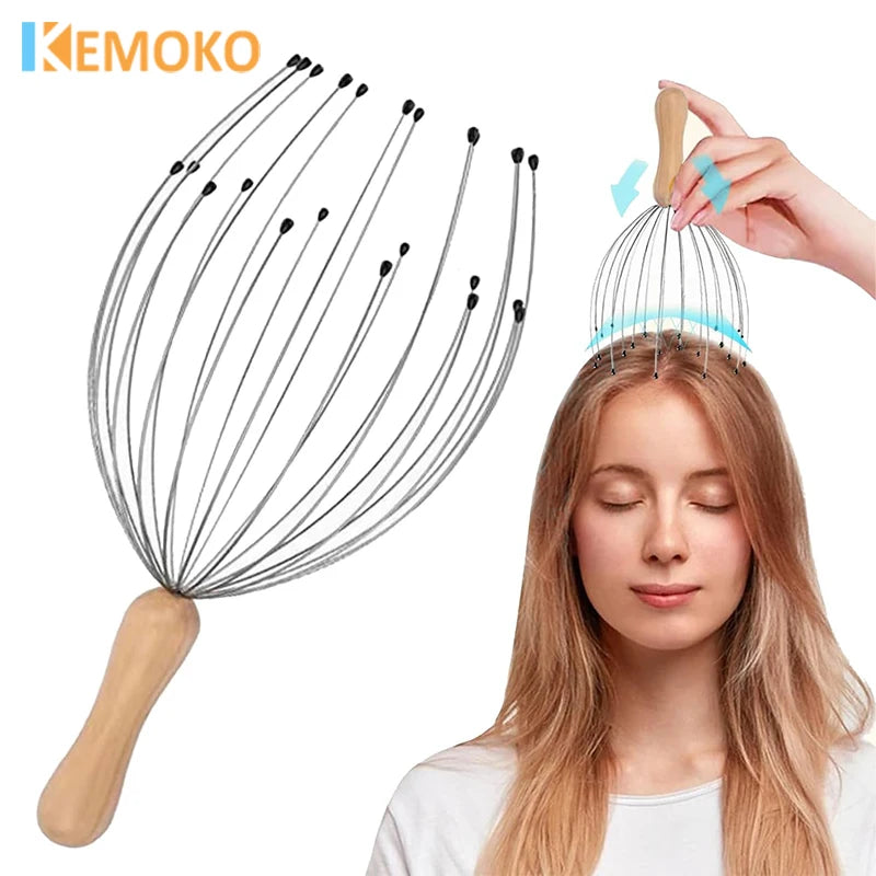 Octopus Head Massager – Scalp Scratcher & Itch Relief Tool | 20/24/28 Fingers