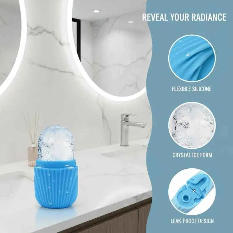 Cooling And Eliminating Eye Bags Reusable And Soothing Silicone Ice Roller Massager For Face, Eyes - Natural Skin Care