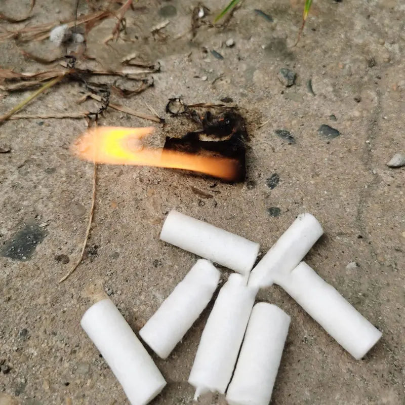 Portable Mini Fire Starter Tinder Rolls for Outdoor Camping and Survival