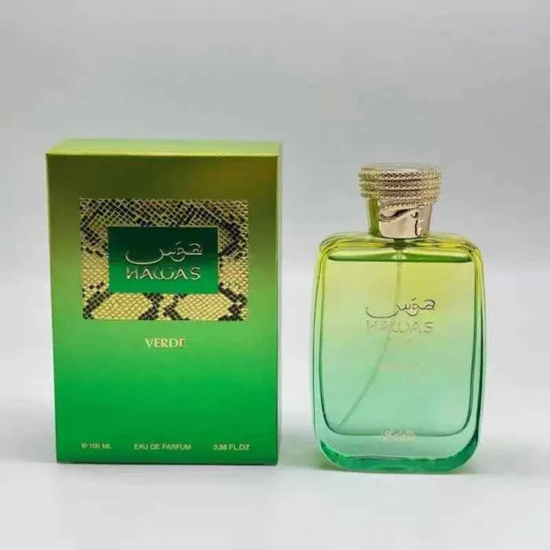Hawas Verde Men's Perfume 3.38oz Zesty Citrus Green Leaf Aroma Clean Invigorating Masculine Scent