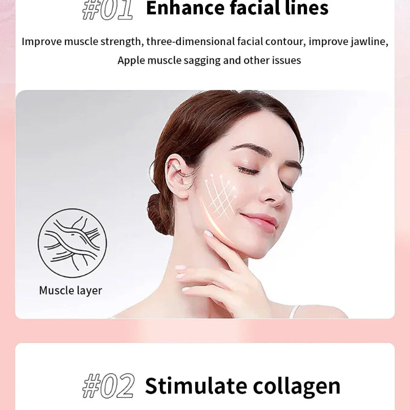 KEMOKO Micro Current Beauty Device Mini Facial Lifting Roller EMS Massager Skin Care Tool