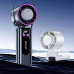 199-Speed Portable Turbo Handheld Fan with Semiconductor Ice Cooling, Digital Display & Type-C Charging