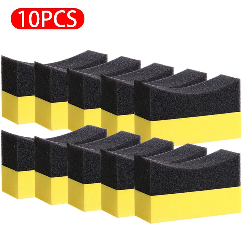 5/10Pcs Car Cleaning Sponge Brush Set Wheel Tire Washing Pads