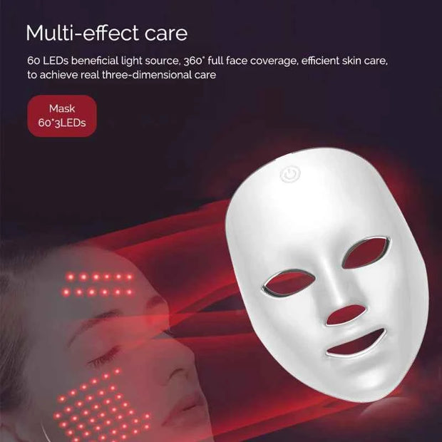 Forever Lily Wireless 7 Color LED Mask Touch Button 60×3 LEDs Photon Facial Beauty Mask