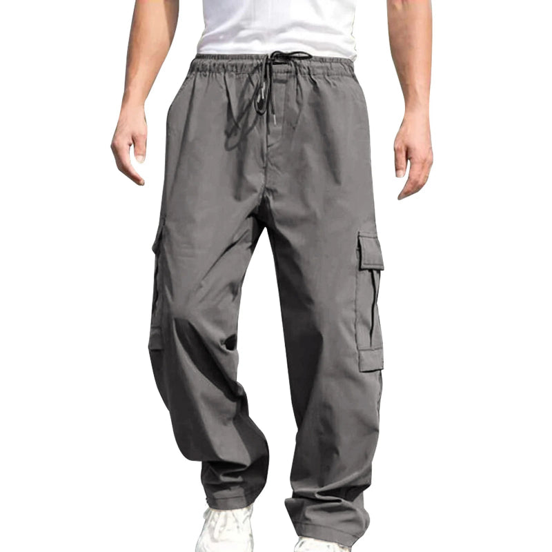 Men’s Multi-Pocket Drawstring Cargo Pants
