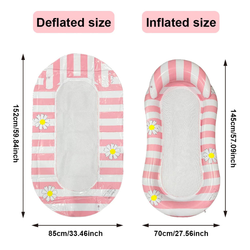 Inflatable Pool Lounger with Backrest & Armrests | Adult Pool Float
