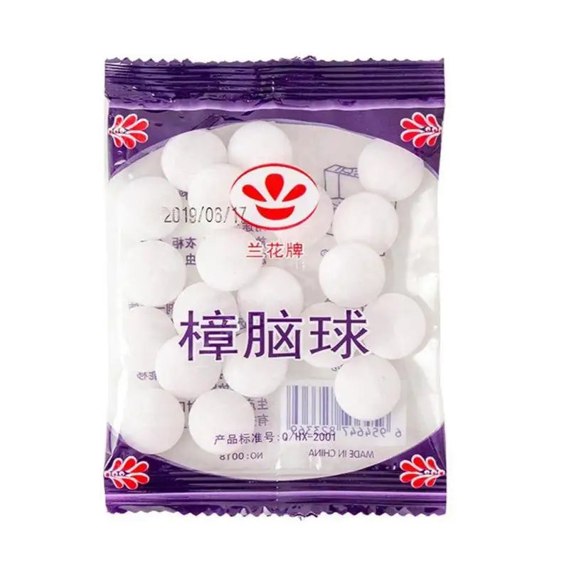 Household Camphor Balls for Moth Protection – 1/3/5/10/20 Bags Anti-Mildew & Anti-Insect Wardrobe Freshener