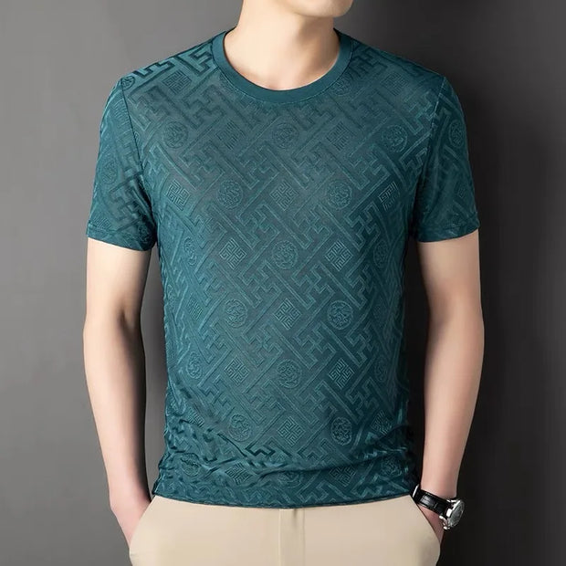 Ice Silk Breathable Short Sleeve Men’s T-Shirt
