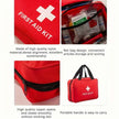 210-Piece Portable First Aid Kit with Red Zippered Medical Bag for Car, Travel and Outdoor Use