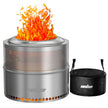 Wood Burning Smokeless Fire Pit Large Stainless Steel Outdoor Firepit with Carry Bag for Camping & Preppers Gear