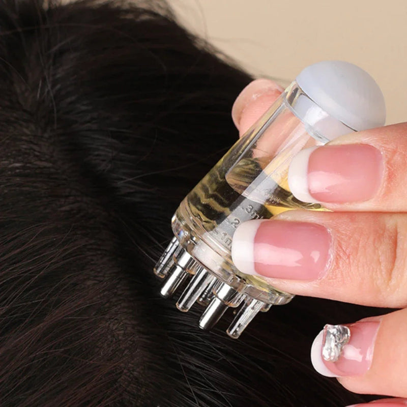 6ml Scalp Applicator Mini Head Massager Roller Ball Brush – Liquid Oil Applicator Massage Comb