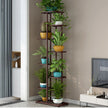 Tall Multi-Tier Plant Stand – Indoor Flower Pot Display Rack in Bronze, White & Dark Grey