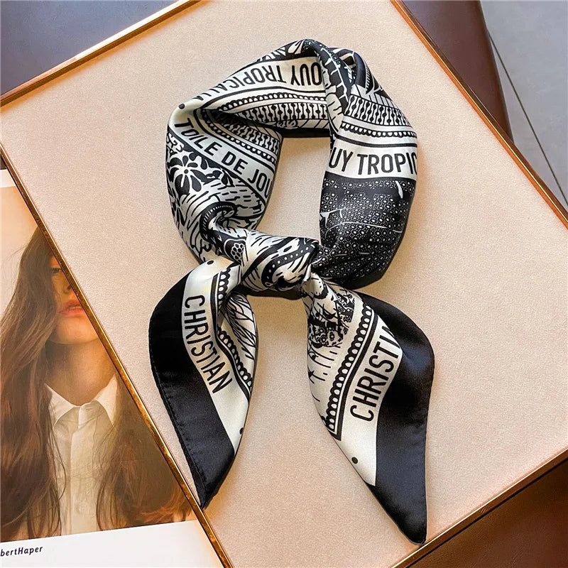 Set of 24 Silk Scarves – Colorful Printed Fashion Accessories