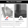 UNHO Hot Tent Wood Burning Stove Portable Camping Stove with 6 Stainless Steel Chimney Pipes for Outdoor Heating & Cooking
