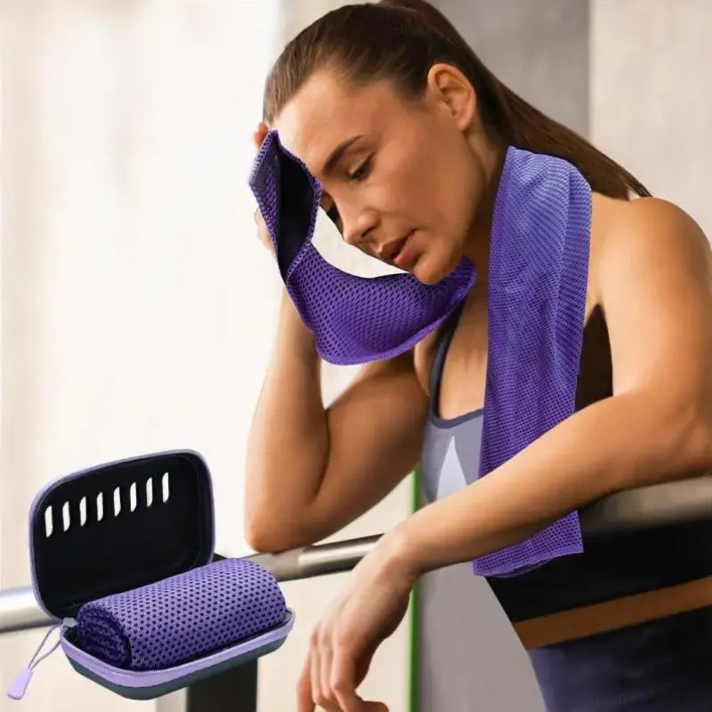 30×80cm Cooling Sports Towel with EVA Case