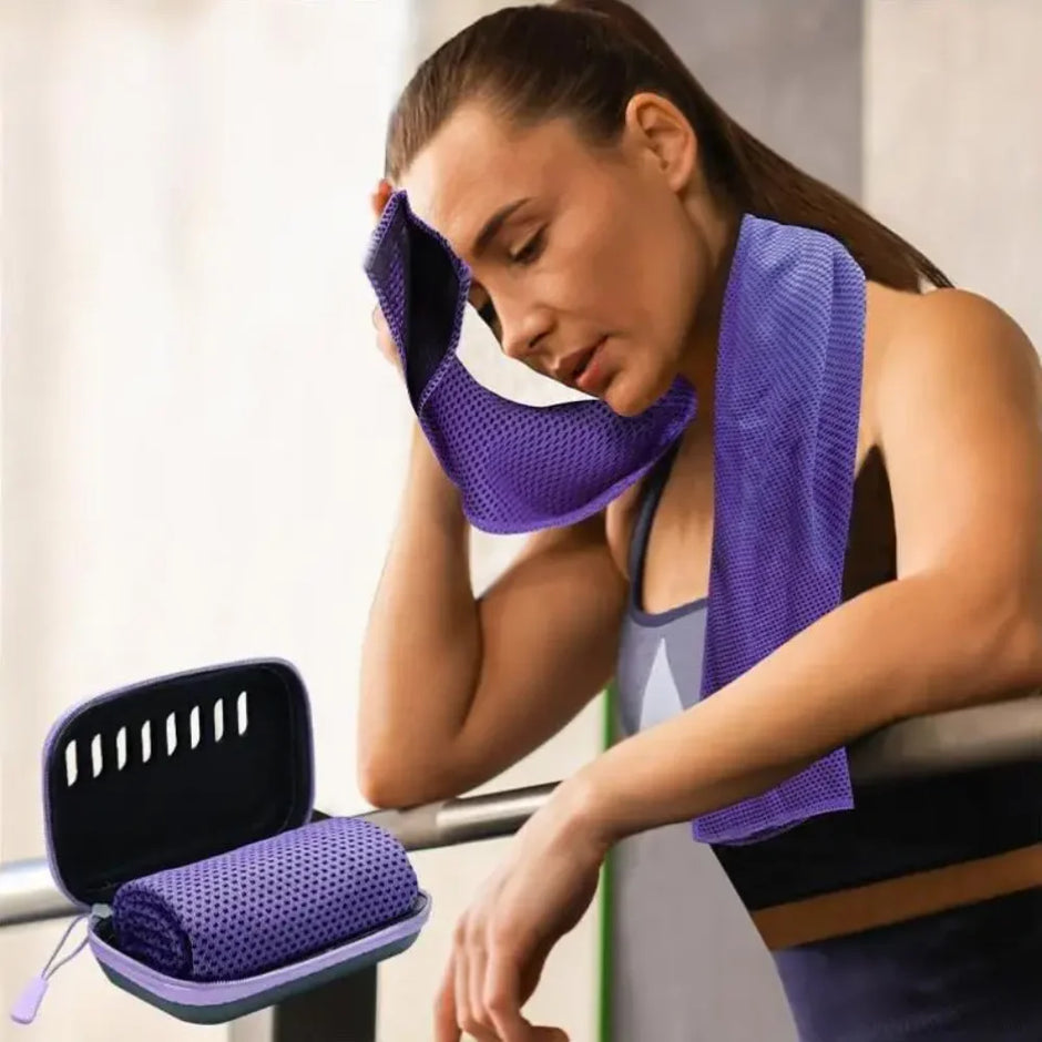 30×80cm Cooling Sports Towel with EVA Case