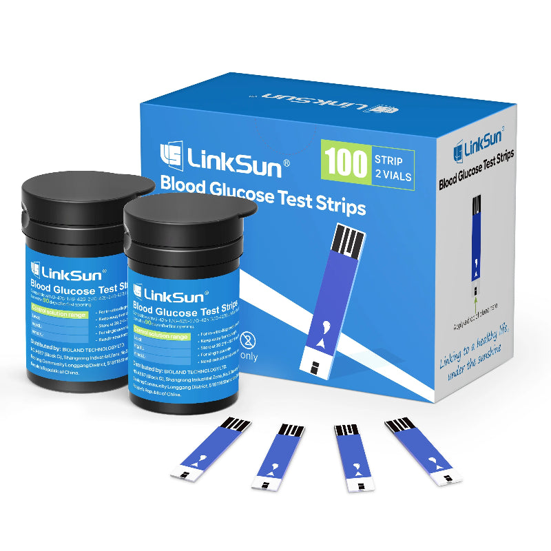 LinkSun Blood Glucose Monitor Kit with Test Strips & Lancing Device