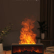 VISSKO Creative Fireplace Air Humidifier with LED Flame Light, Aroma Essential Oil Diffuser, Remote Control & Auto-Off Function