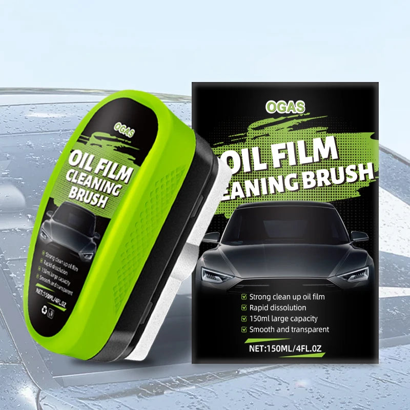 OGAS Automotive Car Glass Oil Film Cleaning Brush 150ml | Windshield & Window Cleaner