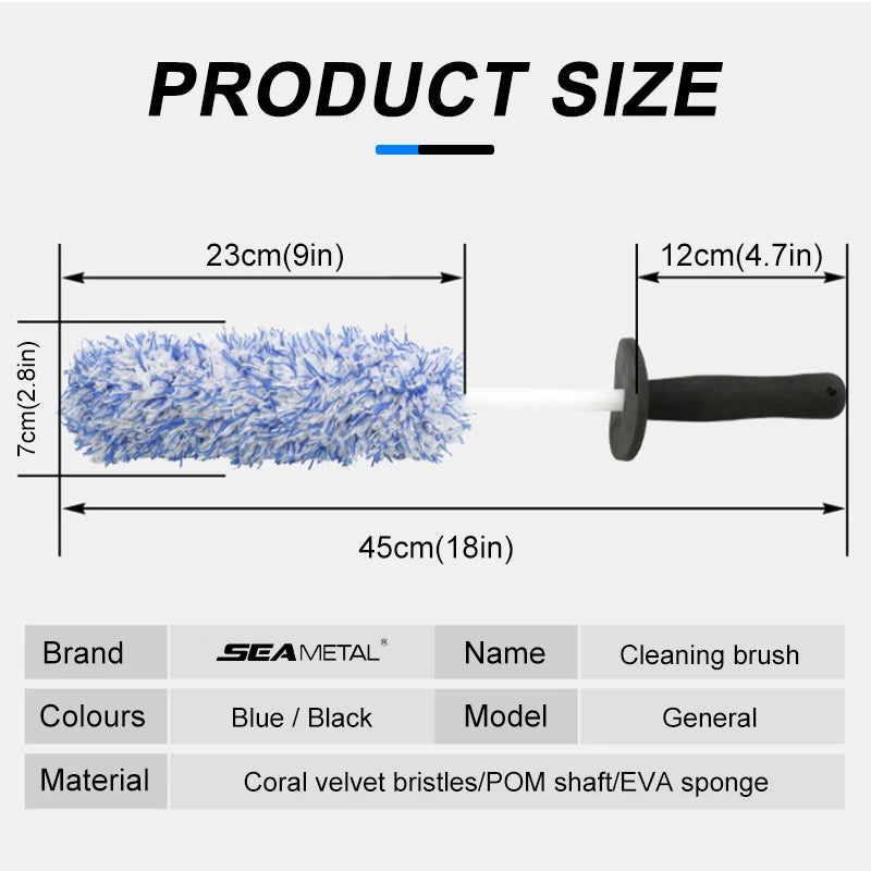 SEAMETAL Microfiber Wheel Cleaning Brush Non-Slip Soft Car Wash Mitt