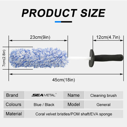 SEAMETAL Microfiber Wheel Cleaning Brush Non-Slip Soft Car Wash Mitt