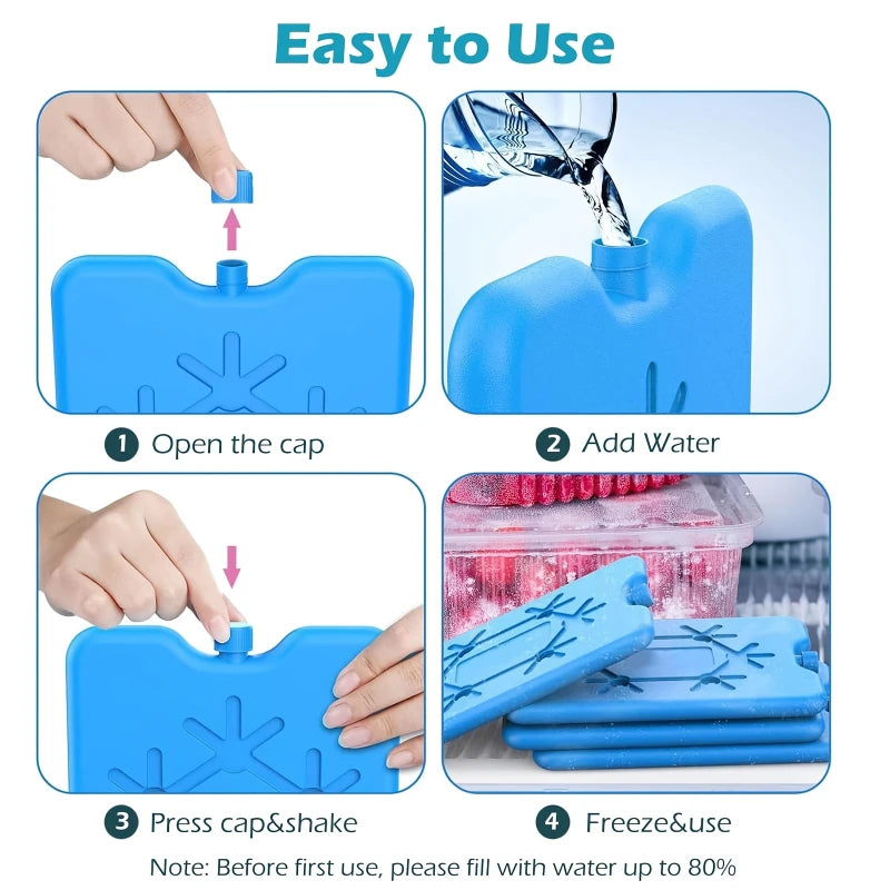 Ultra Thin Reusable Ice Pack for Cooler Bags, Lunch Boxes & Outdoor Food Storage
