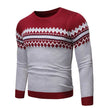 Men’s O-Neck Pattern Knit Pullover Sweater – Long Sleeve Casual Winter Knitwear