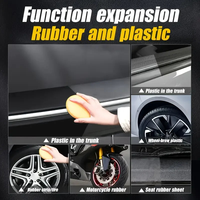 Car Plastic Restorer Polish Paste 150g – Long Lasting Gloss & Protection for Tires, Interior & Bumper Care
