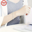 Silver-Tone Textured Bracelet – Slim Polished Wrist Chain Bracelet
